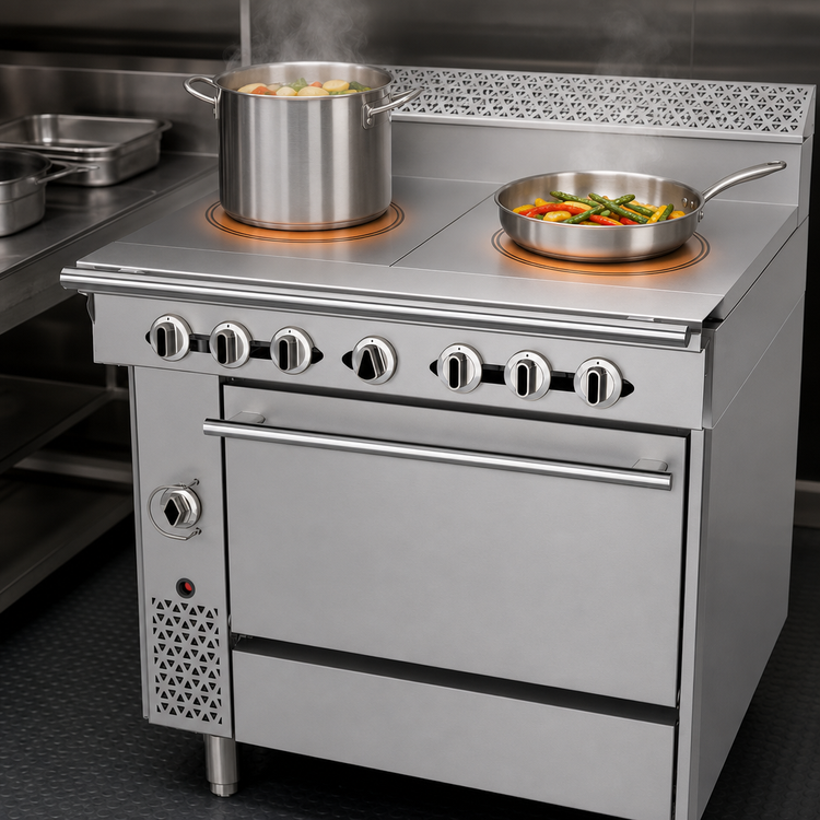 Product image #3 for Garland Cuisine Series 36-Inch Natural Gas Heavy-Duty Range with 2 Front-Fired Hot Tops and Standard Oven