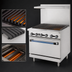 Thumbnail image #3 for Turbo Air Bake Tech Innovation Radiance 36-Inch Natural Gas Heavy Duty Range with Charbroiler Top and Standard Oven Base