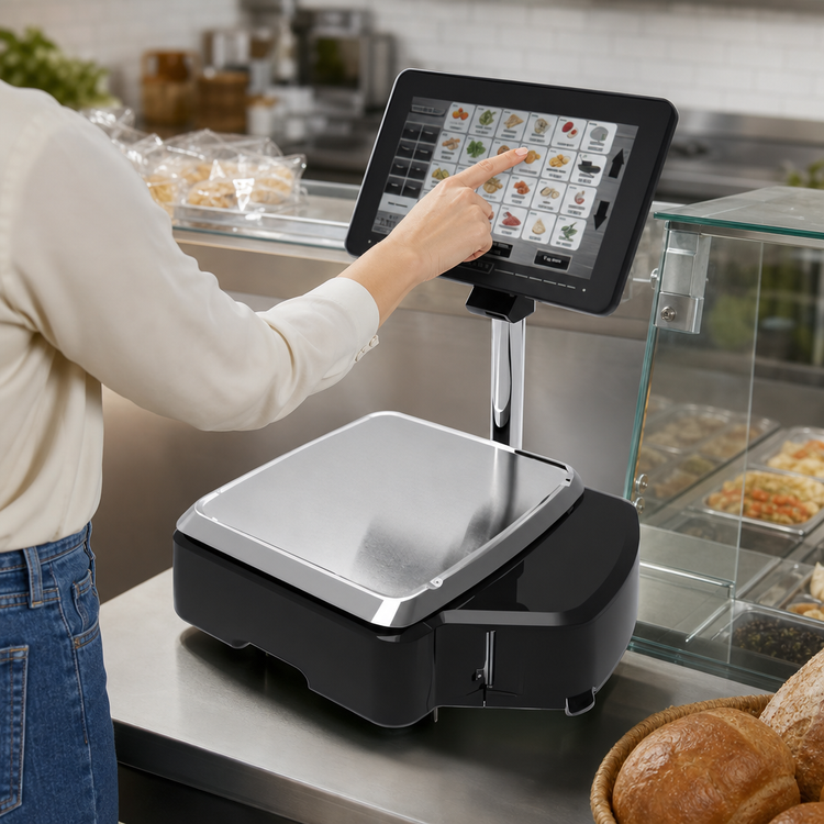 Product image #3 for Hobart Weigh/Wrap HTI-SSLS Self-Service Digital Price Computing Scale with 14-Inch Touch Screen and 14 x 15 Inch Platter