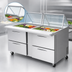 Thumbnail image #3 for Turbo Air PRO Series 2-Section Mega Top Sandwich/Salad Prep Table with Glass Lid