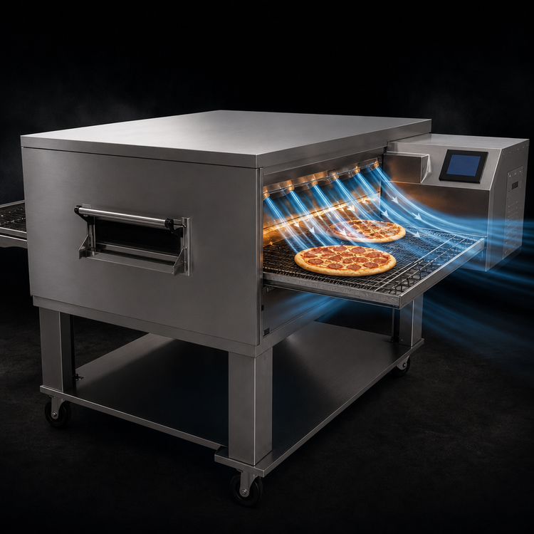 Product image #3 for Middleby Marshall PS640G-2 Impingement Plus Double-Stack Gas Conveyor Oven