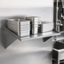 Thumbnail image #3 for CMA Dishmachines 42-Inch Wall-Mounted Solid Stainless Steel Slanted Rack Shelf