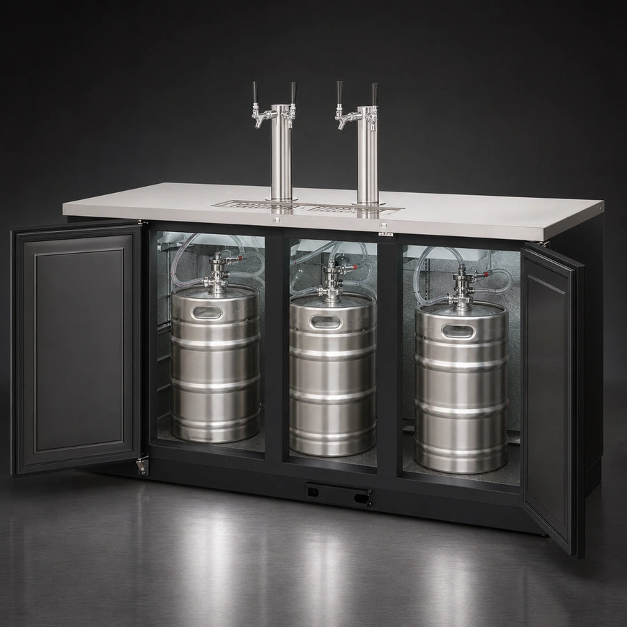 Three Half-Barrel Keg Capacity