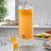Thumbnail image #3 for Cal-Mil 5 Gallon BPA-Free Round Acrylic Beverage Dispenser with Ice Chamber and Brass Wire Base