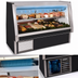 Thumbnail image #3 for Howard-McCray 34E Series 76.5-Inch Self-Contained Full-Service Straight Glass Deli Meat & Cheese Case, Black Exterior, LED Lighting