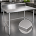 Thumbnail image #3 for John Boos Stallion 120-Inch x 24-Inch Stainless Steel Open Base Work Table with 5-Inch Backsplash and Safety Edge