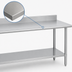 Thumbnail image #3 for Duke 60-Inch x 24-Inch Stainless Steel Work Table with 5-Inch Riser and Undershelf