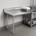 Thumbnail image #3 for Eagle Group Straight Clean Dishtable with 8-Inch Backsplash, 36 x 30 Inches, Right-to-Left Operation