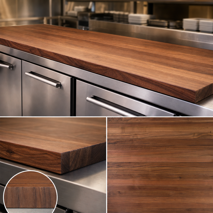 Product image #3 for Boos Block 84 Inch x 27 Inch American Black Walnut Edge Grain Kitchen Countertop