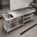 Thumbnail image #3 for Eagle Group Commercial Sink Bowl for 36-Inch Tables, 24 x 24 x 14-Inch, with Faucet and Basket Drain
