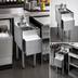 Thumbnail image #3 for Choice Free-Standing Underbar Hand Sink Unit with Gooseneck Faucet, Soap Dispenser & Towel Dispenser, 12-Inch Wide