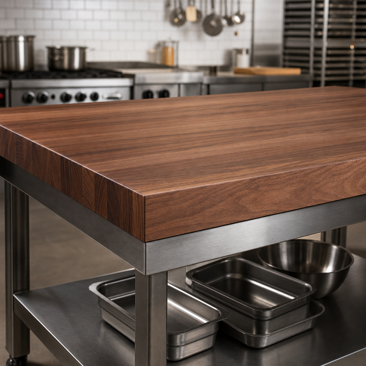 Product image #3 for John Boos Boos Block American Black Walnut Edge Grain Countertop, 36 x 30 x 2-1/4 Inch Thick, Varnique Finish