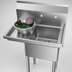 Thumbnail image #3 for KoolMore 29-Inch 1-Compartment Stainless Steel Sink with Left Drainboard and Backsplash