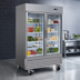 Thumbnail image #3 for Serv-Ware 2-Section Glass Door Reach-In Refrigerator, 49 Cu. Ft., Stainless Steel, Bottom-Mount