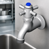 Thumbnail image #3 for Heavy Duty Wall-Mount Single Sink Faucet with Self-Closing Valve and Hose Thread Outlet