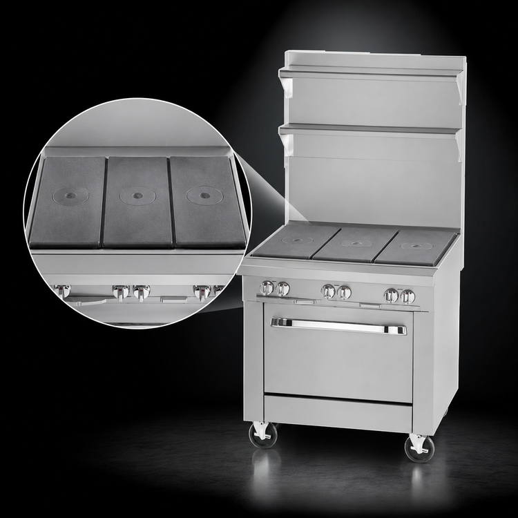 Product image #3 for Southbend Platinum Heavy Duty 36-Inch Modular Gas Sectional Range with 3 Uniform Hot Tops