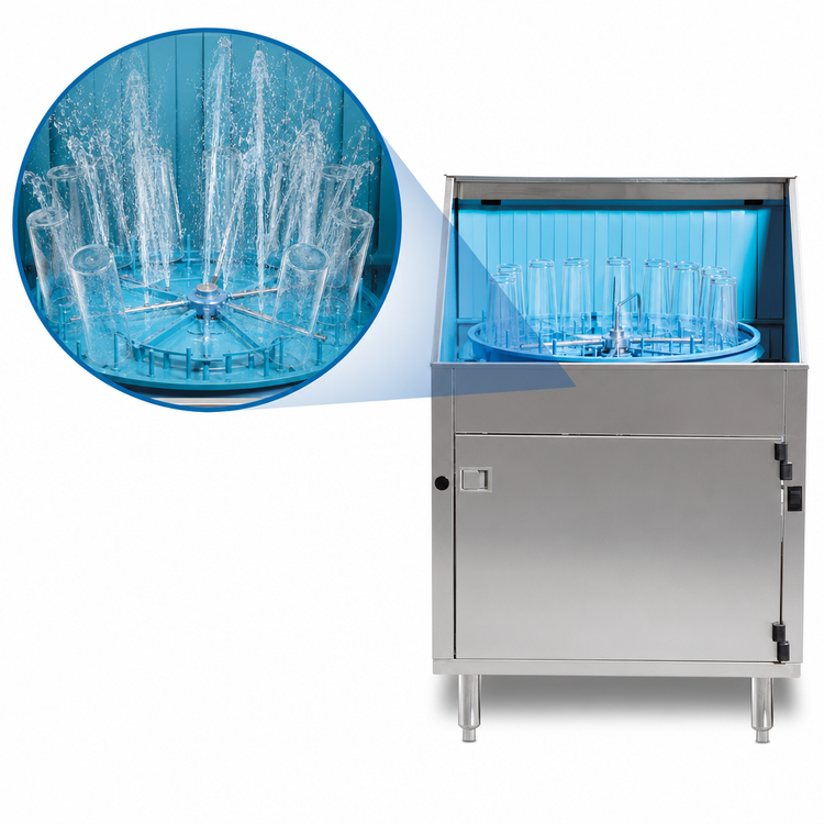 Product image #3 for Delta® DELTA 1200 Rotary Underbar Glass Washer, 1,200 Glasses/Hour