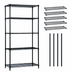 Thumbnail image #3 for Quantum Black Epoxy 36-Inch W x 30-Inch D x 86-Inch H Stationary Wire Shelving Starter Kit, 5 Shelves