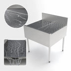 Thumbnail image #4 for Perlick Corporation Top Shelf TSCE30DB 30-Inch Freestanding Stainless Steel Underbar Drainboard with 6-Inch Backsplash and Glass Rack Inserts