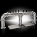 Thumbnail image #3 for Glastender 8-Faucet Stainless Steel Pipe Bridge Draft Dispensing Tower, Countertop, Air-Cooled, Mirror Finish