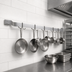 Thumbnail image #3 for Eagle Group 96-Inch Aluminum Single-Bar Wall-Mount Pot Rack with 8 Double-Prong Hooks
