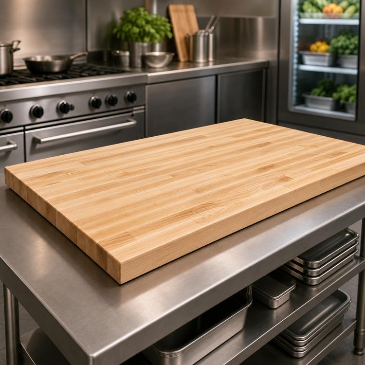 Product image #3 for Boos Block 60 Inch x 27 Inch Blended Rails, Edge Grain Northern Hard Rock Maple Kitchen Countertop, 1-1/2 Inch Thick, Oil Finish