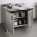 Thumbnail image #3 for Advance Tabco 48 x 24 Inch Enclosed Stainless Steel Work Table with Cabinet Base
