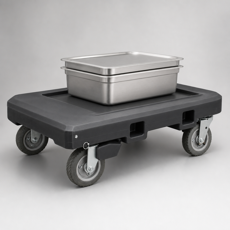 Product image #4 for Vollrath 1695-1 Heavy-Duty Flatbed Utility Dolly with Recessed Top Surface and Pneumatic Wheels