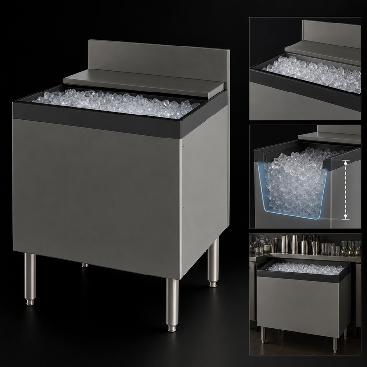 Product image #3 for Perlick Top Shelf TSD Series Extra Capacity 36-Inch Underbar Ice Bin/Cocktail Unit