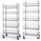Thumbnail image #3 for Quantum WRC74-BSK1824C-5 Post Basket Cart, 5 Baskets, 24 x 18 x 80 Inches, Chrome Plated, 1200 lb Capacity