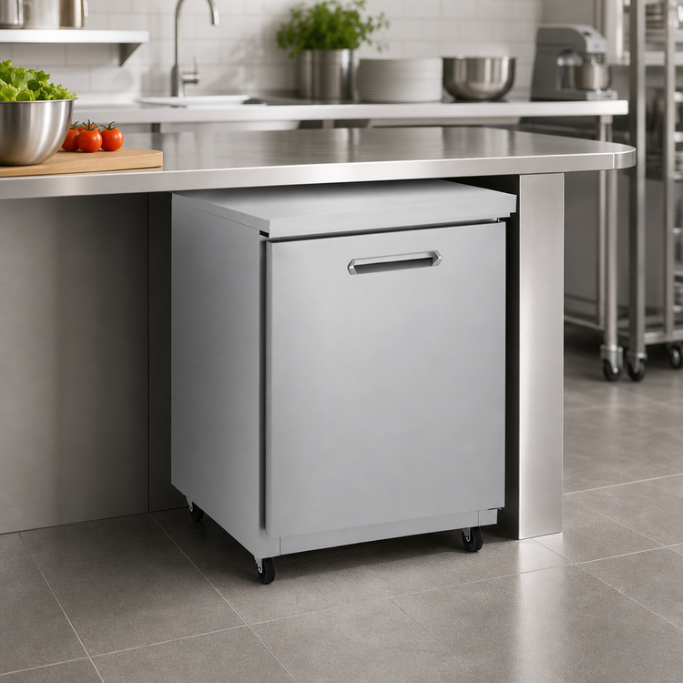 Product image #3 for Kelvinator Commercial 27-Inch ADA-Height One-Section Undercounter Refrigerator, 6.5 Cu. Ft., Solid Right-Hinged Door