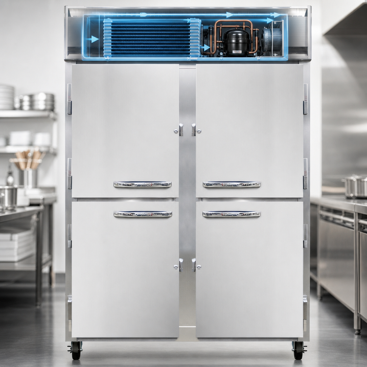 Product image #3 for Continental Refrigerator 2FENHD Two-Section Extra-Wide Reach-In Freezer with Half-Height Solid Doors