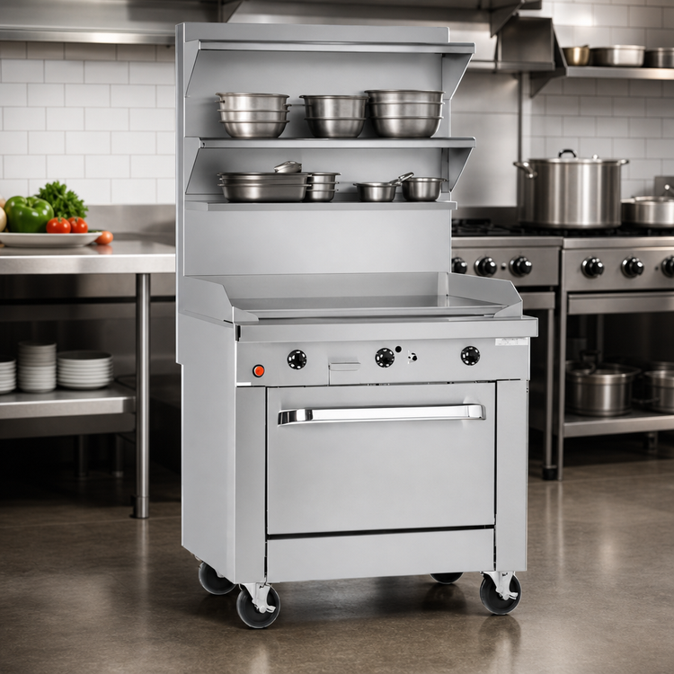 Product image #3 for Southbend Platinum Heavy Duty 24-Inch Electric Range with 24" x 24" Griddle and Cabinet Base