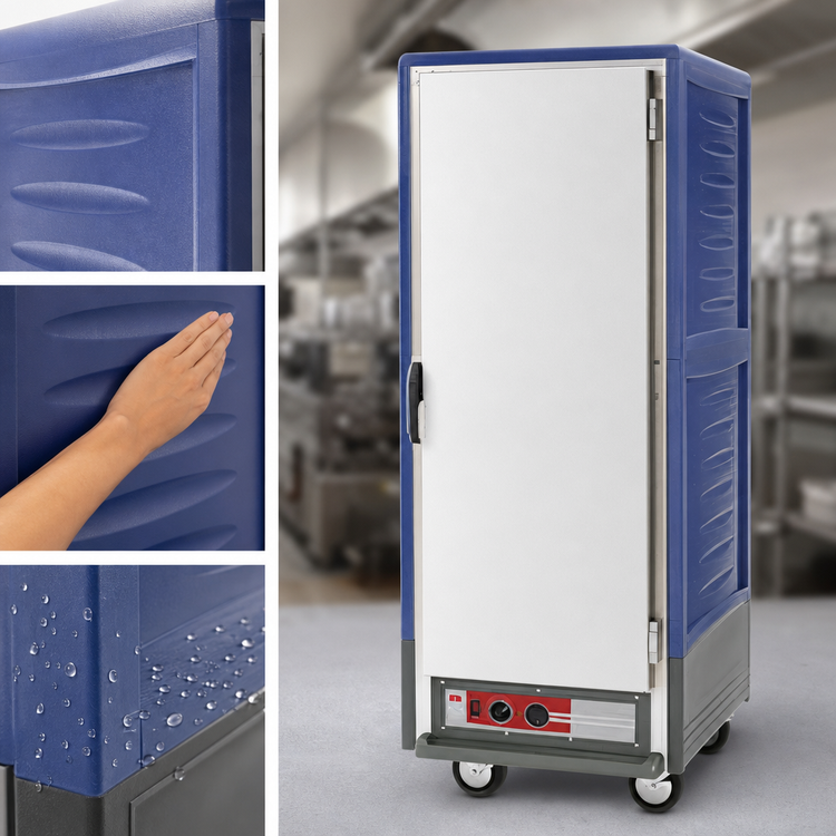 Product image #3 for Metro C5 3 Series Full-Height Heated Holding and Proofing Cabinet, Blue, Low Watt, Fixed Wire Slides