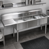 Thumbnail image #3 for BK Resources Three-Compartment Stainless Steel Sink with Left Drainboard, 68-1/2 Inch x 25-13/16 Inch