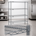 Thumbnail image #3 for Valu-Master Red-i-Pak 4-Tier Wire Shelving Unit, 48 x 18 x 63 Inches, Pewter Gray Epoxy