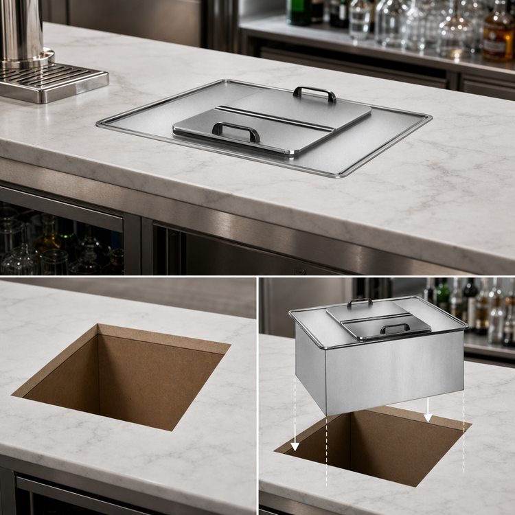 Product image #3 for Atlas Metal WB-19 Drop-In Non-Mechanical Ice Chest, 24 Inch Wide, Without Cold Plate