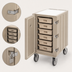 Thumbnail image #4 for Cambro Camcart Insulated Food Storage Box Cart with Security Package and Cutting Board, 18 x 26 Inch, Coffee Beige