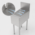 Thumbnail image #4 for Perlick Top Shelf TS12DB 12-Inch Freestanding Stainless Steel Underbar Drainboard with 6-Inch Backsplash