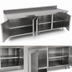 Thumbnail image #3 for John Boos 120-Inch x 24-Inch Enclosed Stainless Steel Work Table with Cabinet Base and 5-Inch Backsplash
