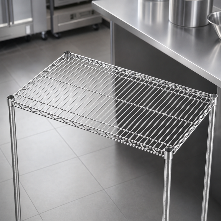 Product image #3 for Quantum 54 x 21 Inch 304 Stainless Steel Wire Shelf, 600-800 lb Capacity