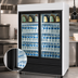Thumbnail image #3 for Two-Section Sliding Glass Door Refrigerator Merchandiser, 49 Cu. Ft., Bottom-Mount Self-Contained