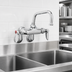 Thumbnail image #3 for T&S Brass Wall-Mounted Double Pantry Combination Sink Faucet with 6-Inch Swing Nozzle