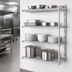 Thumbnail image #3 for Eagle Group 4-Tier Add-On Chrome Wire Shelving Unit, 42W x 18D x 63H Inches