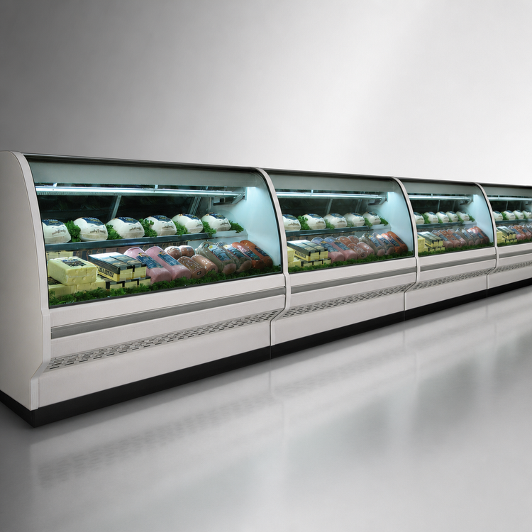 Product image #3 for Howard-McCray 40E Series Endless Design Curved Glass Deli Meat & Cheese Service Case, 99.5 Inch Wide, Self-Contained, Stainless Steel