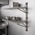 Thumbnail image #3 for Eagle Group Double Mid Shelf Bracket for Adjustable Post Wire Wall Mount Shelving, 24-Inch Deep, Stainless Steel Finish