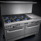 Thumbnail image #3 for Southbend (Middleby) Ultimate 4601AD-2G 60-Inch Commercial Gas Range, 6 Open Burners, 24-Inch Griddle, Standard & Convection Ovens