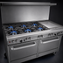 Thumbnail image #3 for Southbend Ultimate 60-Inch Gas Restaurant Range with 6 Burners, 24-Inch Griddle, Standard Oven, and Convection Oven