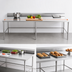 Thumbnail image #3 for Sapphire 120-Inch Stainless Steel Open Base Worktable with 5-Inch Backsplash