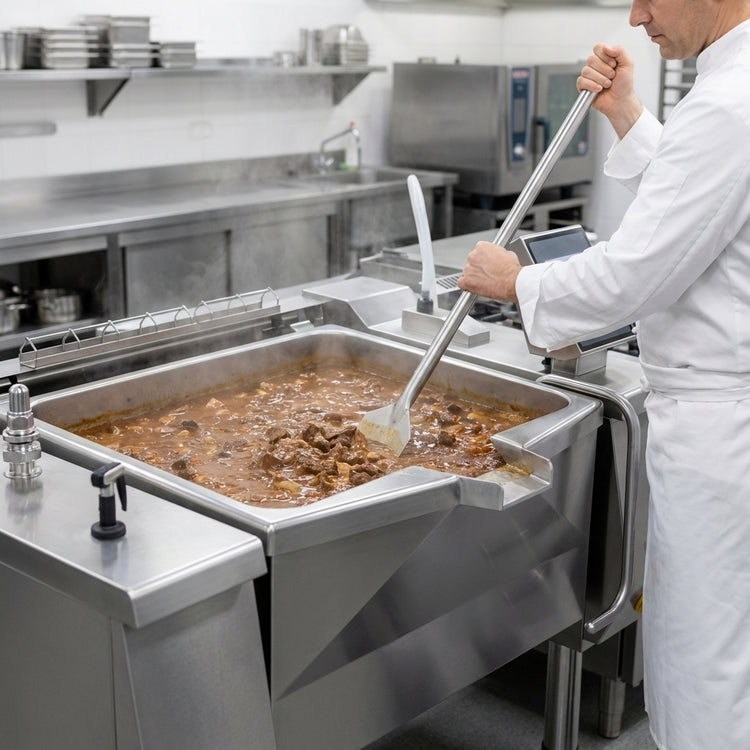 Product image #2 for Betterpan UDBRG038AV1 38 Gallon Gas Tilting Skillet Pressure Braising Pan